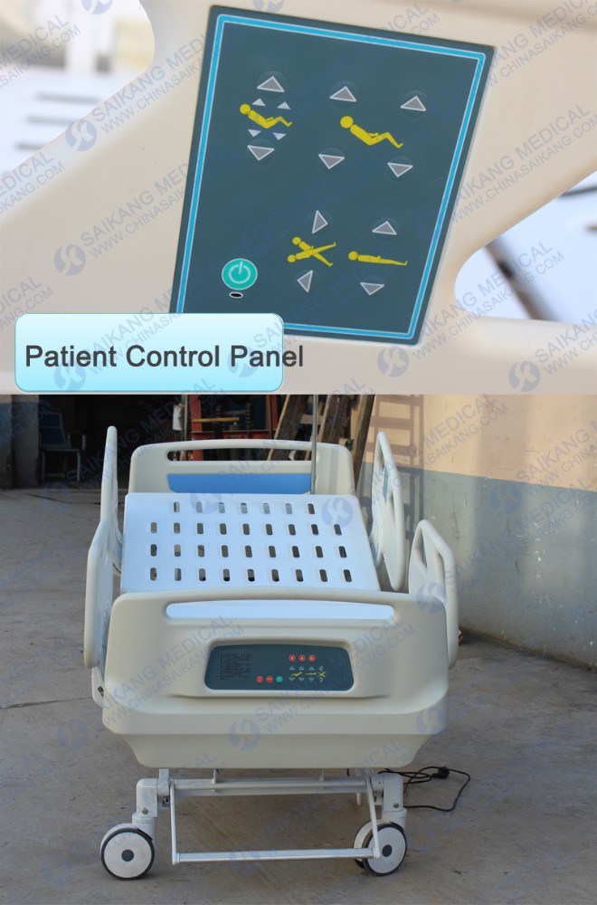 Sk001-10 Hospital ICU Treatment Folding Sick Bed with Headboard