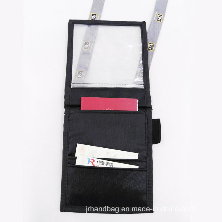 China Supplier Cheap Neck Passport Wallet with Zipper Pouch