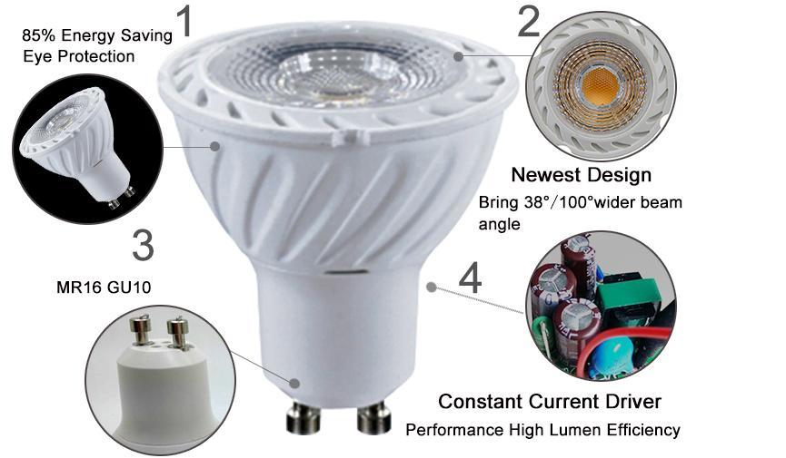 New Arrival GU10 MR16 Ceramic Bulb 5WÂ  COB LED Spotlight