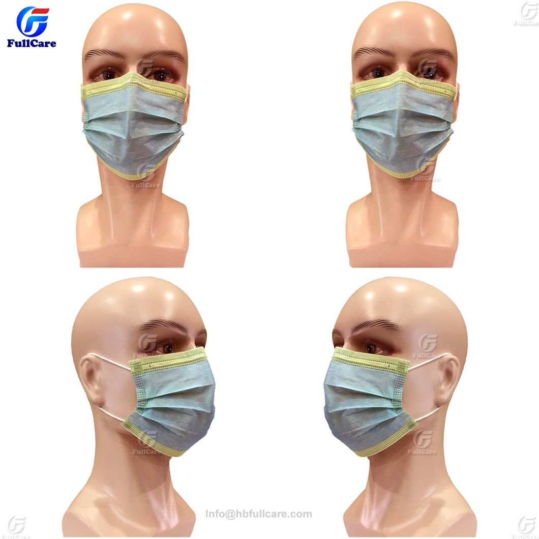Disposable Nonwoven Super Safe PP Ce Bfe95 Bfe99 ISO 13485 Kids Children 3ply Medical Doctor Surgeon Surgical Hospital Face Mask with Earloops Eyeshield Shield