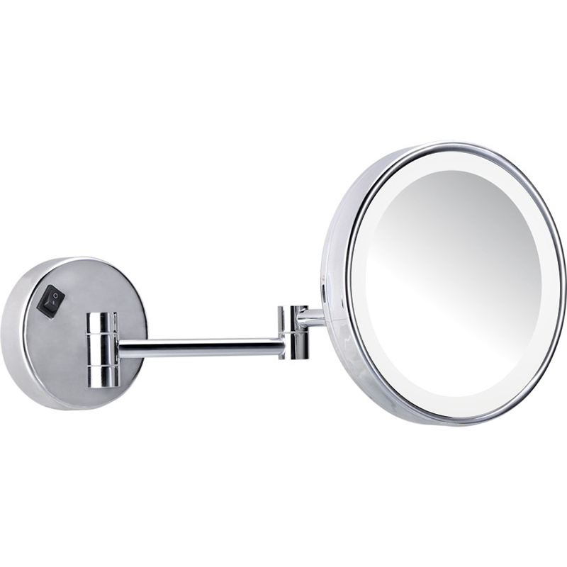 Hotel Wall-Mounted Magnifying Mirror with LED Light