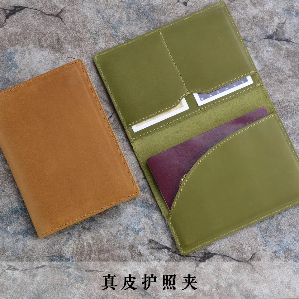 2018 Popular Premium Rifd Blocking Wallet Top Grain Leather Passport Holder Wallet