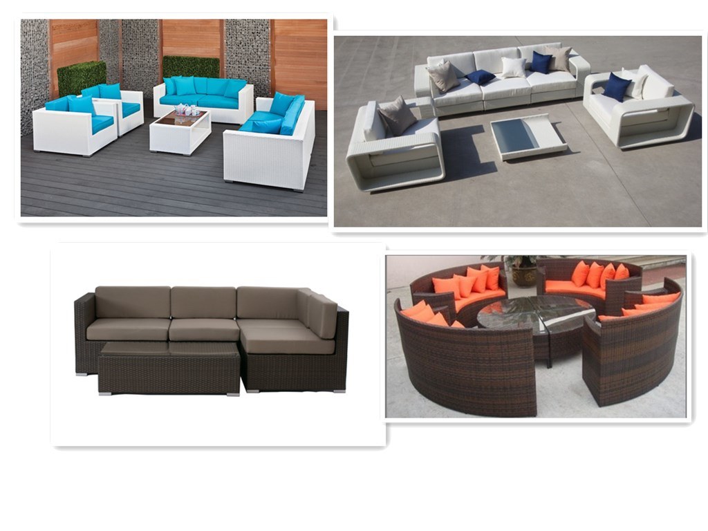 Morden Outdoor Furniture Rattan Lounge Sofa Bed Double Deck Bed Rattan Outdoor Furniture