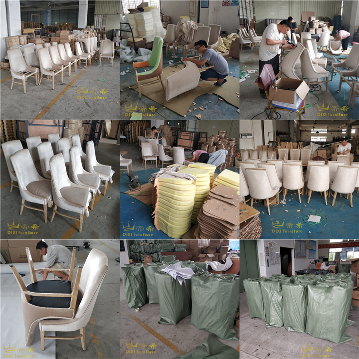 Hotel Wedding Used Upholstered Dining Imitated Wood Chair