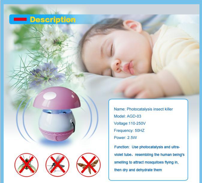 Safe for Baby and Pregnant Women No Noise Mosquito Killer Lamp