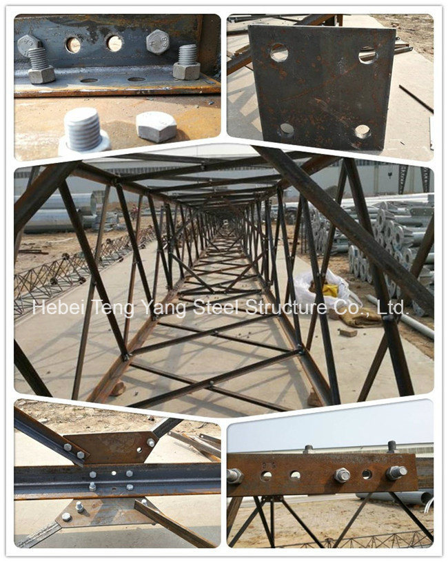 3 Legged Galvanized Lattice Self-Supporting Triangular Transmission Line Angle Steel Tower