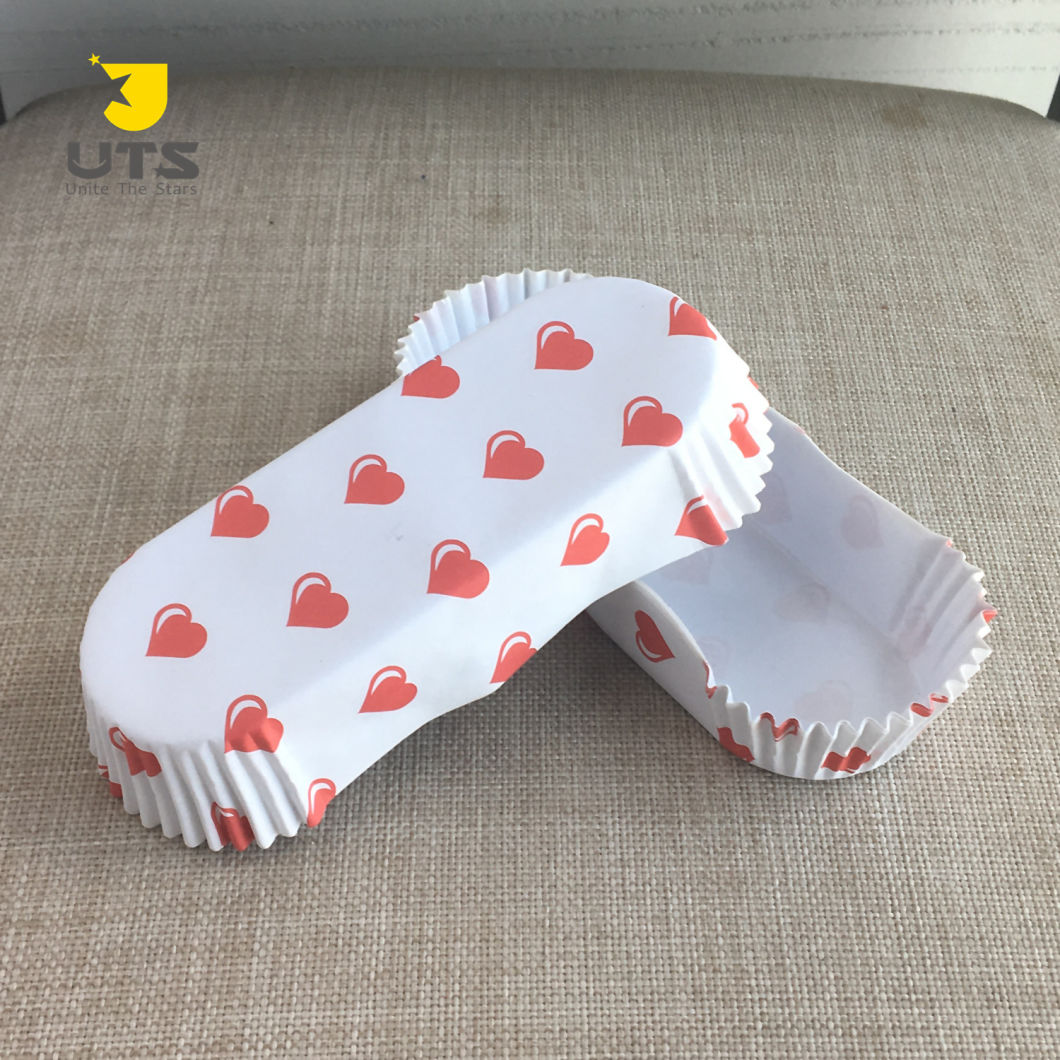 Custom Grease Proofing Food Grade Heart Cake Cup for Bread