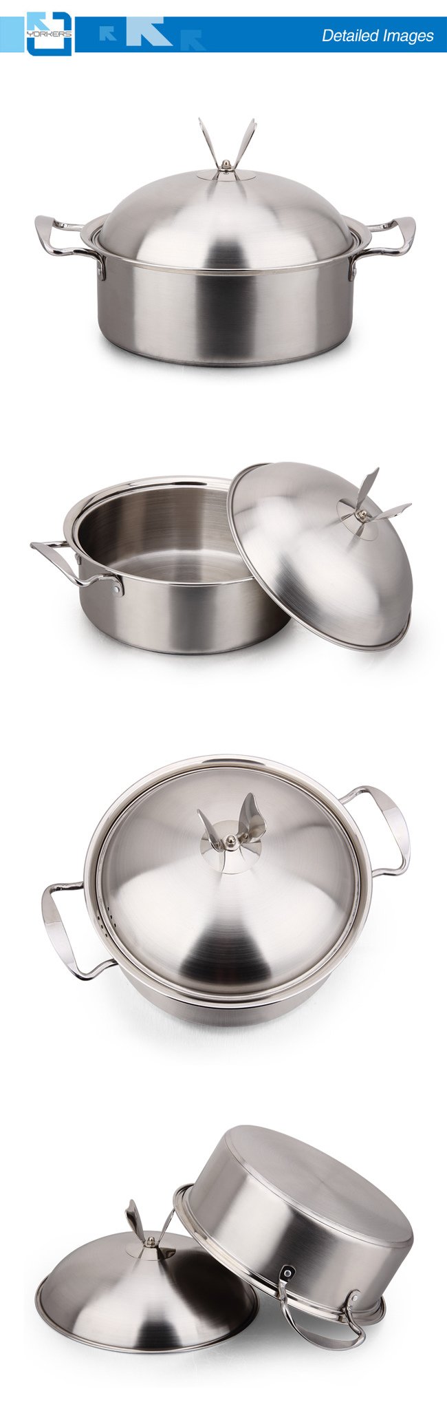 26cm SGS High Quality Stainless Steel Metal Pot Stockpot Cookware