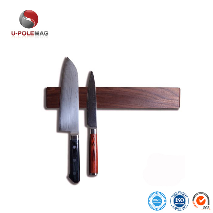 14 Inch Walnut Wood Magnetic Knife Rack for Kitchen