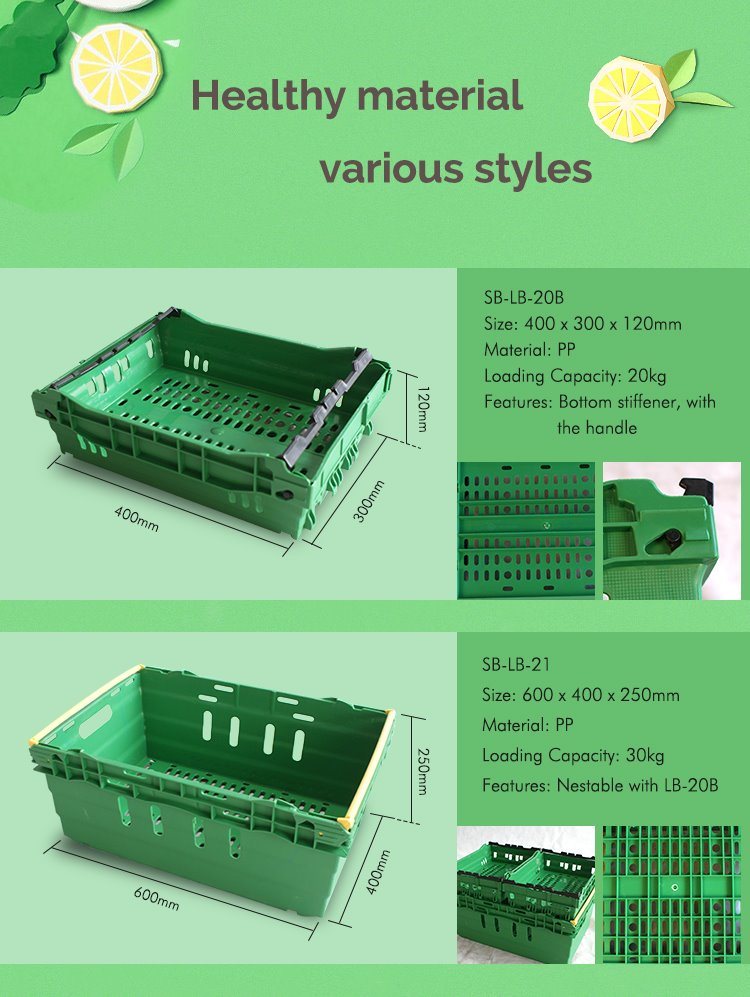 Highbright Retail Store Plastic Fruit Stackable Crate