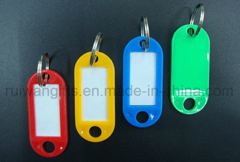 Cheap Multi Color Plastic Key Tags with Blank ID Label