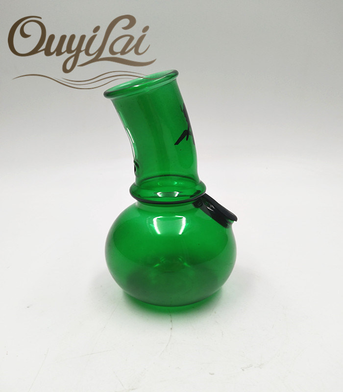 Green Color Vase Pipe Shisha Tobacco Smoke