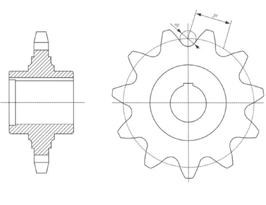 Engineering Welded Steel Offset Link Chain Sprocket