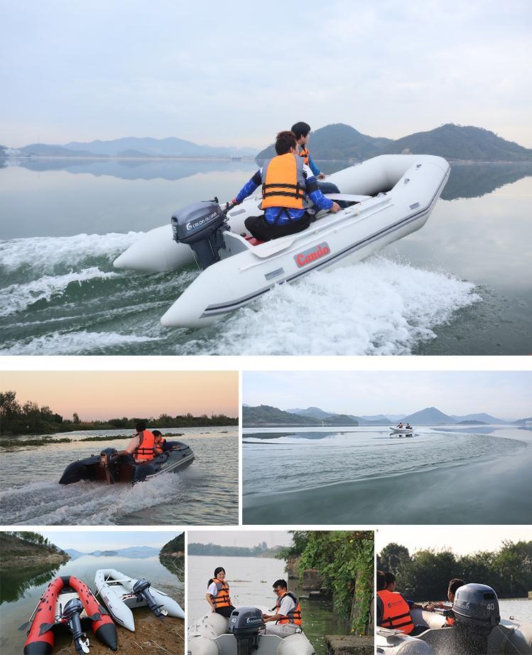 Inflatable Boat with Outboard Motor Manufacturer 3 HP Outboard Motor