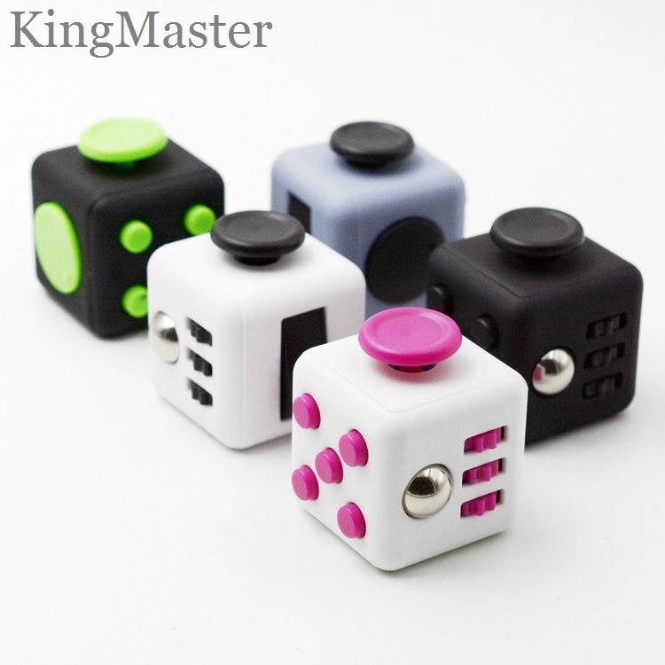 Various Colors Fidget Cube Plastic Magic Cube Toys