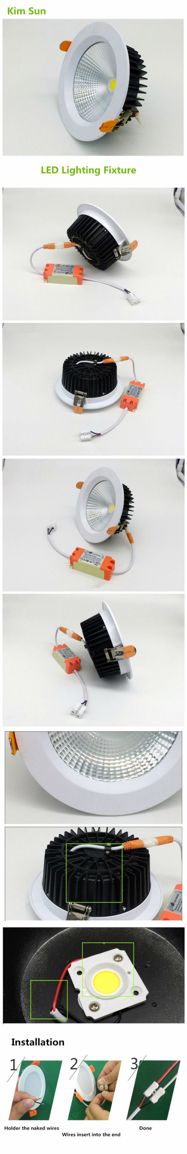 COB Non-Dimmable LED Ceiling Commercial Downlight