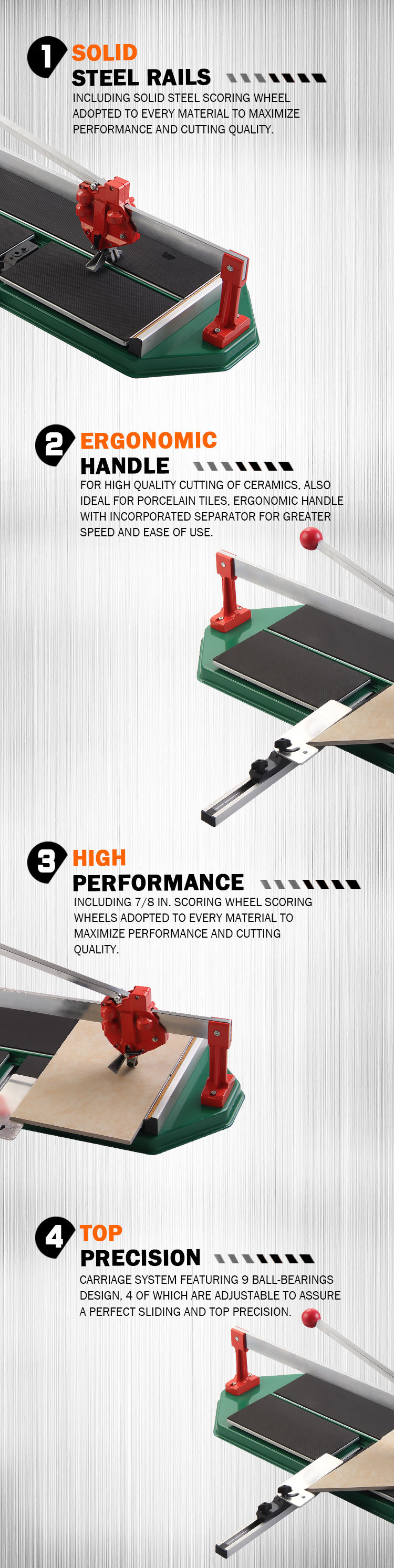 Kseibi High Quality Manual Sigma Ceramic Hand Tile Cutter Machine for Tile & Ceramics