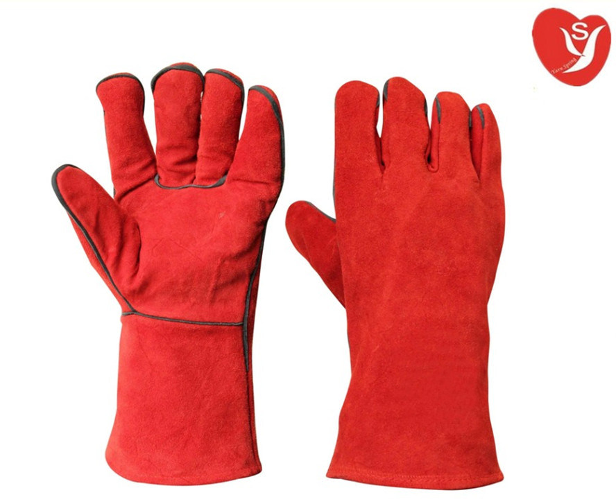 Heat Resistant Cow Leather Work Welding Gloves
