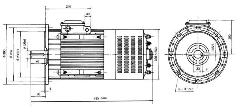 Construction Passenger Elevator Spare Parts Electric Motor