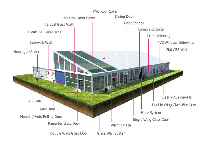 50m by 100m Large Printed Tent Used in Exhibition