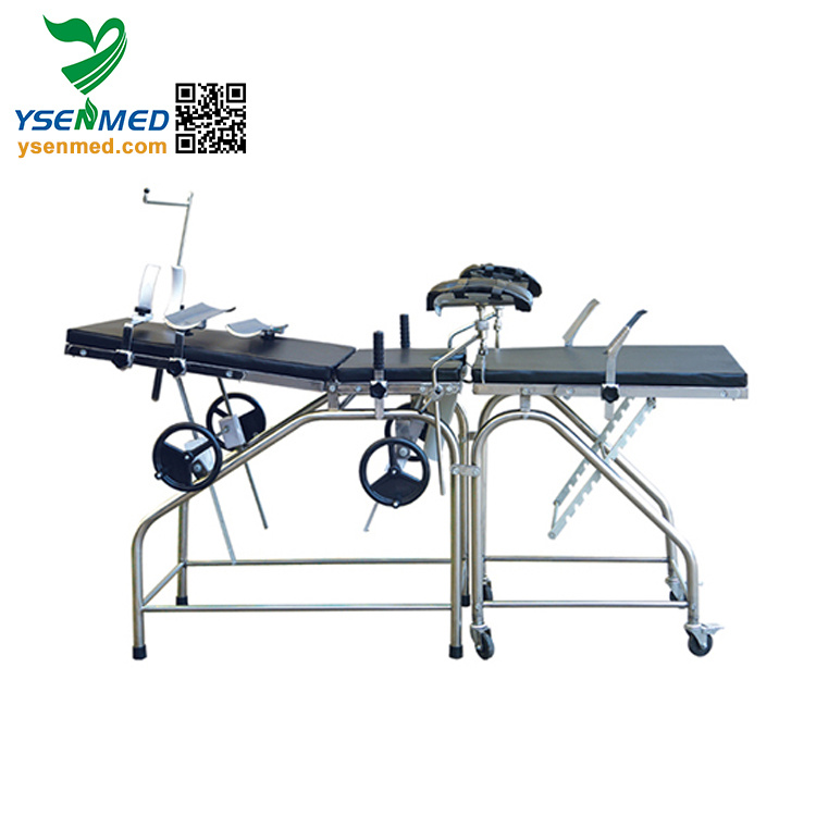 Ysot-3A Cheap Gynecological Delivery Surgical Table Hydraulic Birthing Bed