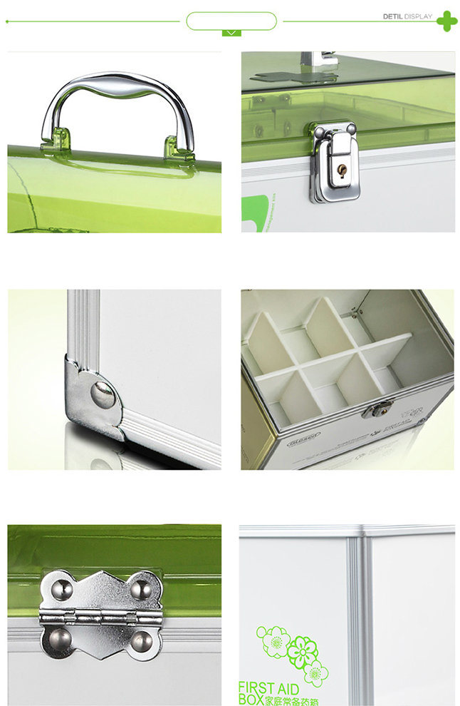 Metal Storage Box Locking Medicine Box Cabinet Container R8326