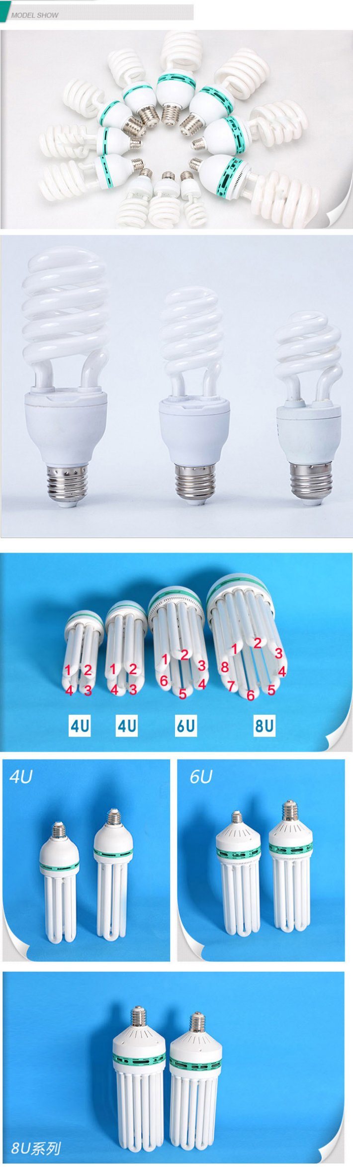 Hot Sale High Bright 2u-8u Energy Saving Bulb with Ce RoHS