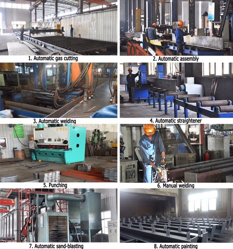 Prefabricated/Prefab Light Steel Space Frame Club-House H Beam Structure