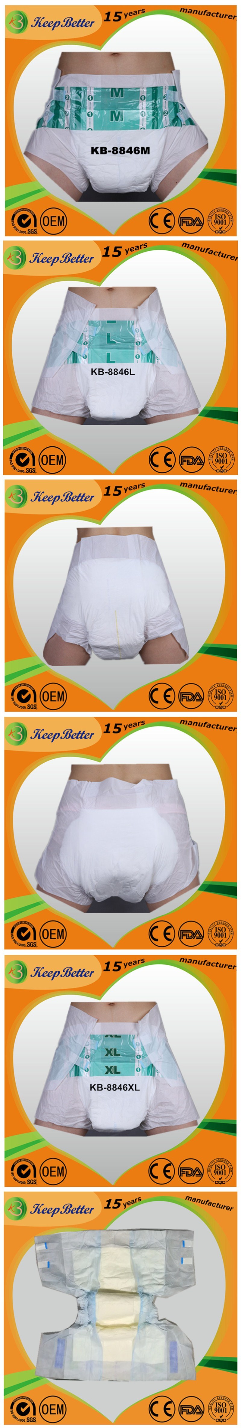 High Quality Disposable Adult Diaper Incontinence Products for Men Diapers for Adults