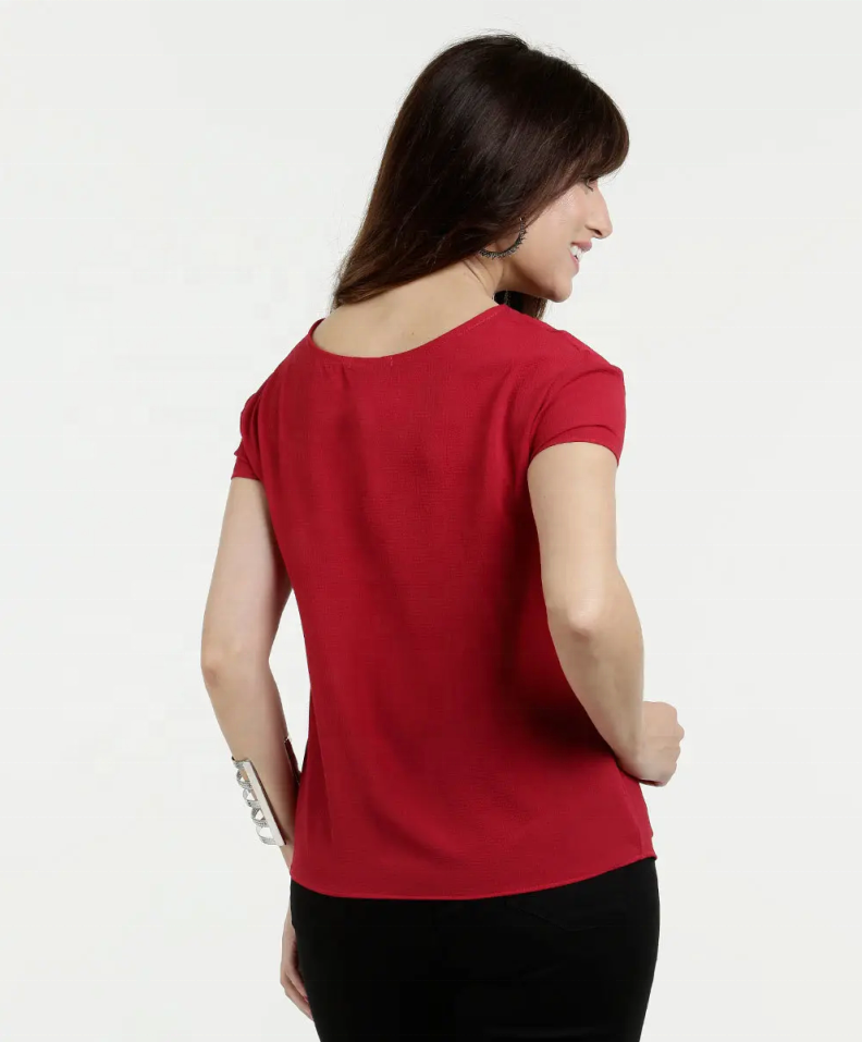 On trend customized tie front t-shirt On trend customized tie front t-shirt