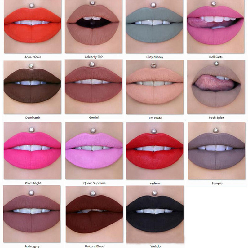 Brand Jeffvelour Liquid Lipstick Matte Opaque 16 Color 5.6ml