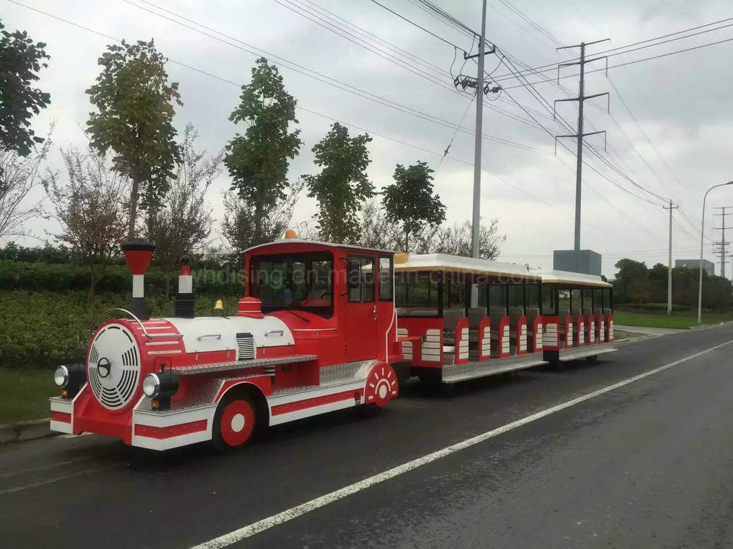 Amusement Park Locomotive Electric Trains with 58 Seats