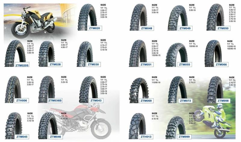 Excellent Motorcycle Tire (3.00-18) Cross-Country Pattern