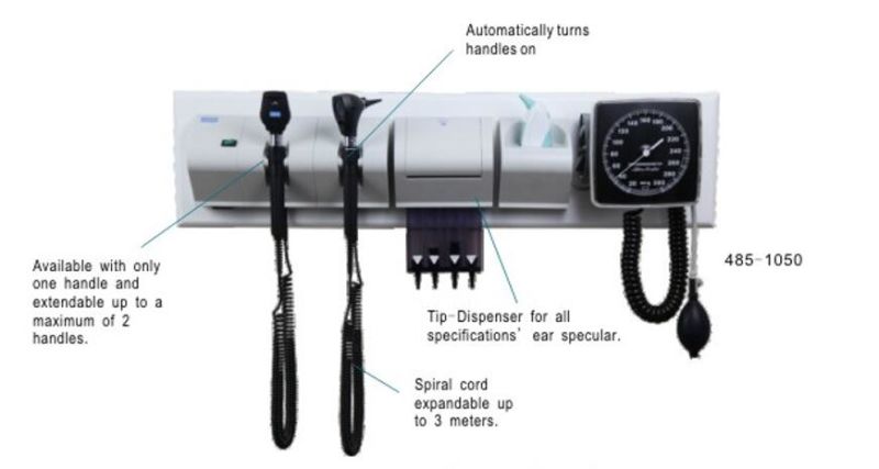 Wall-Mount Ophthalmoscope, Otoscope, Sphygmomanometer Diagnosis Set