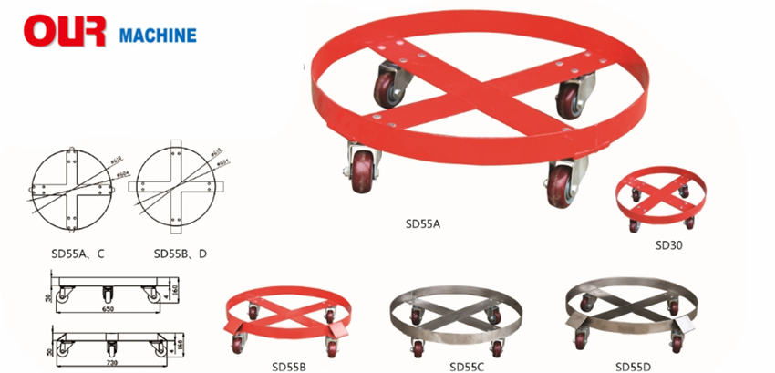 Best Selling Ss Drum Handing and Carrier Service Tool Cart SD55c