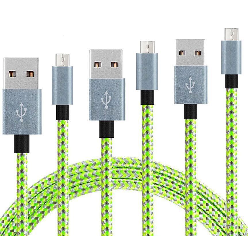 Micro USB Cable Long Nylon Braided High Speed 2.0 USB to Micro USB Charging Cable