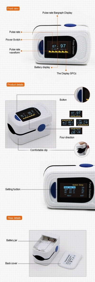 Beautiful Specular Fingertip Pulse Oximeter with Ce (FPO303)