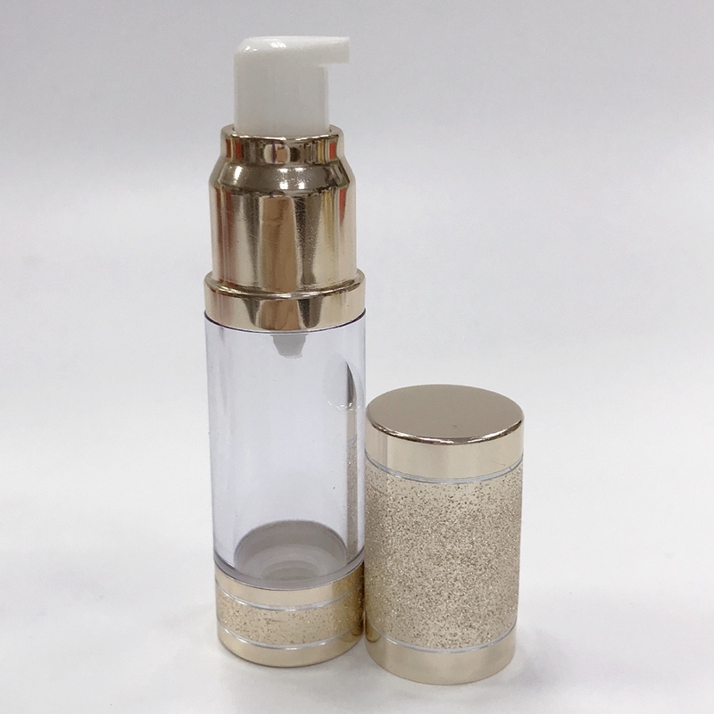 Wholesale Transparent Silver as Airless Bottle Cosmetic Airless Pump Bottle