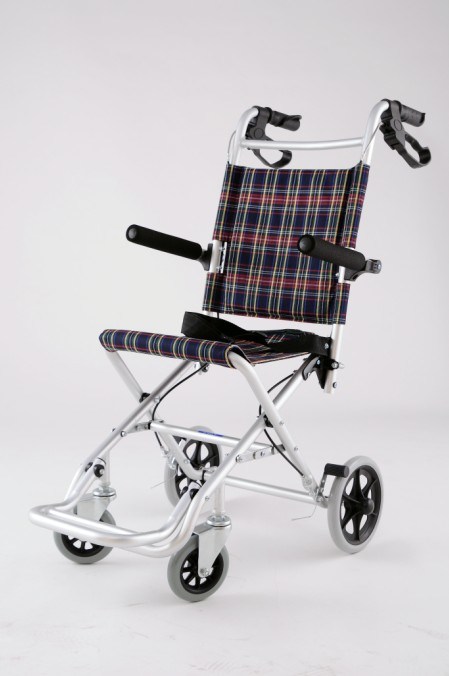 4 Wheels Aluminium Lightweight Folding Wheelchair for Elderly