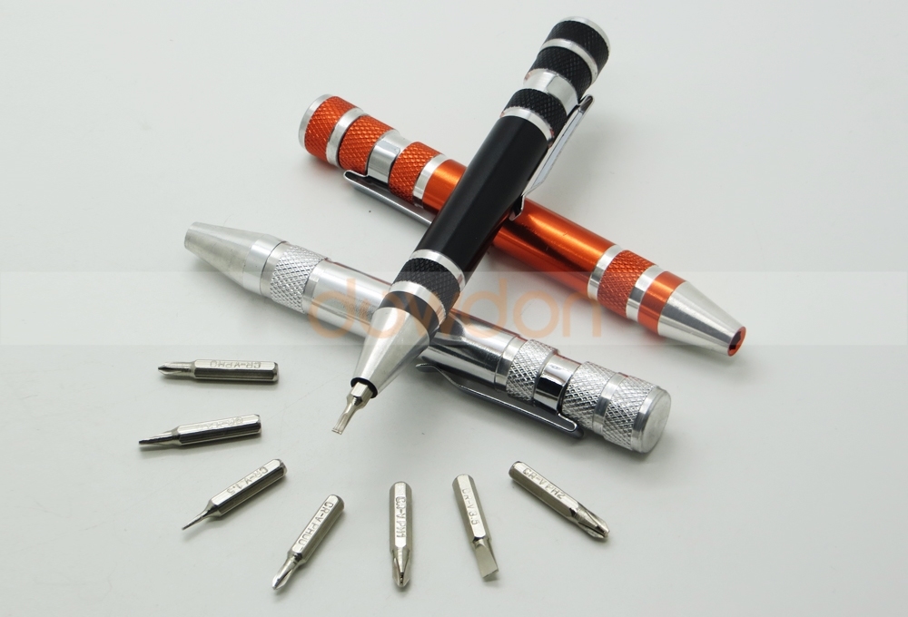 Mini Screwdriver Pen Promotional 8 in 1 Solid Screwdriver Multi-Function Pocket Hand Tool Screwdriver Set