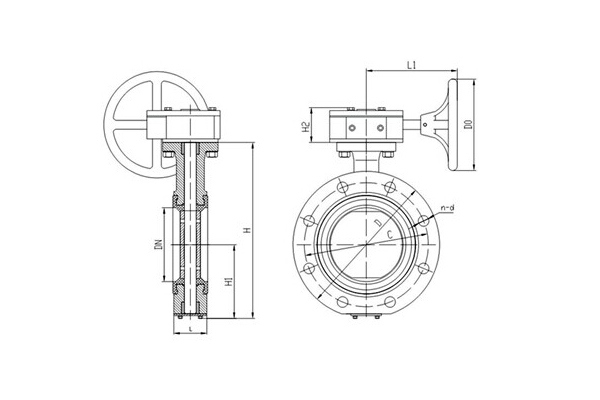 Wafer Marine Flange-Type Electric Butterfly Valve