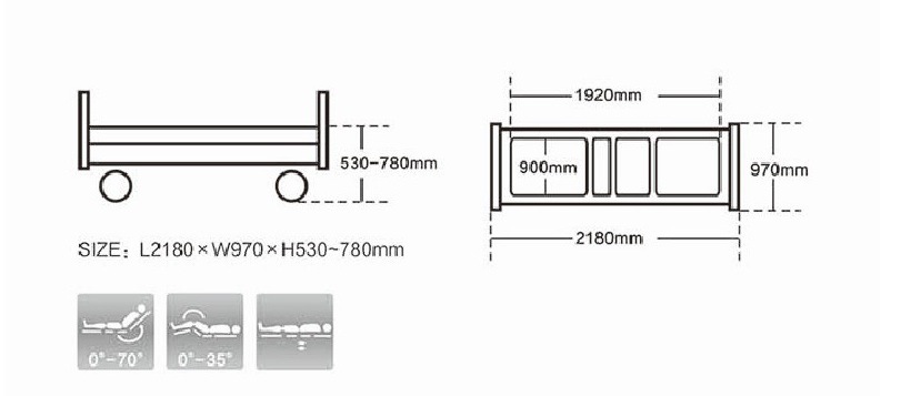 HD-3-2 Three-Function Electric Bed with High Quality, Adjustable Height, Furniture & Logistics, Hospital Bed