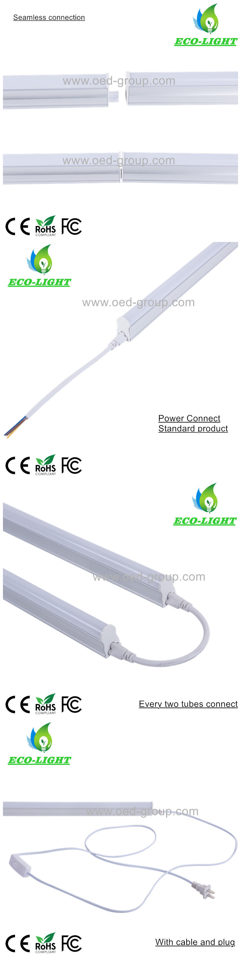 Integrated T5 LED Tube Energy Saving LED T5 Tube Light 87cm with Ce RoHS