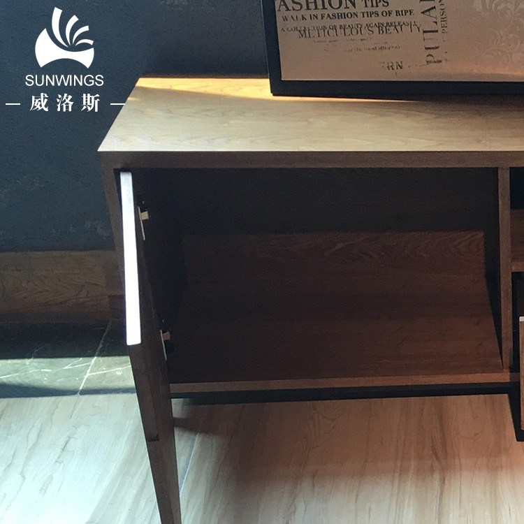 Modern Wooden TV Stand with Drawer