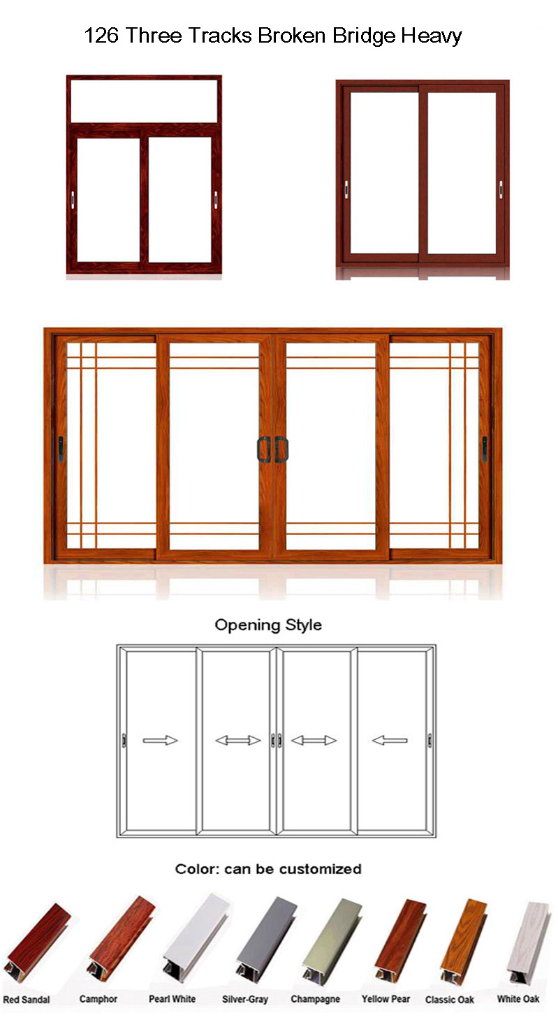 Feelingtop High Quality Custom Double Glass Aluminium Sliding Window for Houses