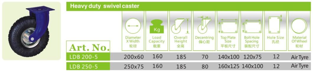 Heavy Duty Pneumatic Wheel Swivel Caster