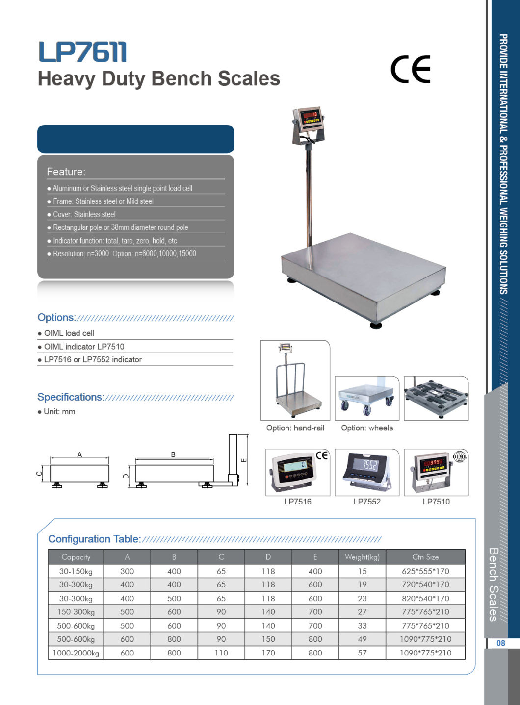 Electronic Mass Balance Bench Scale