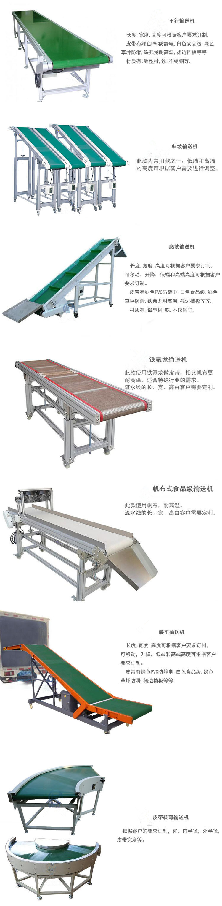 180 Degree Turning Belt Conveyor