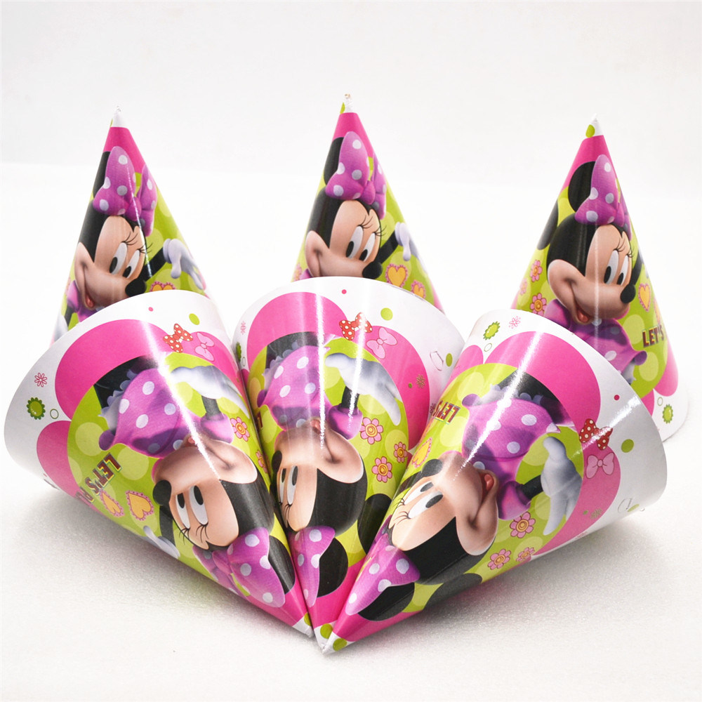 6PCS/Lot Frozen/Hello Kitty/Spiderman/Mickey/Minnie Mouse Batman Paper Caps Party Supplies Hat Kids Caps Party Decoration