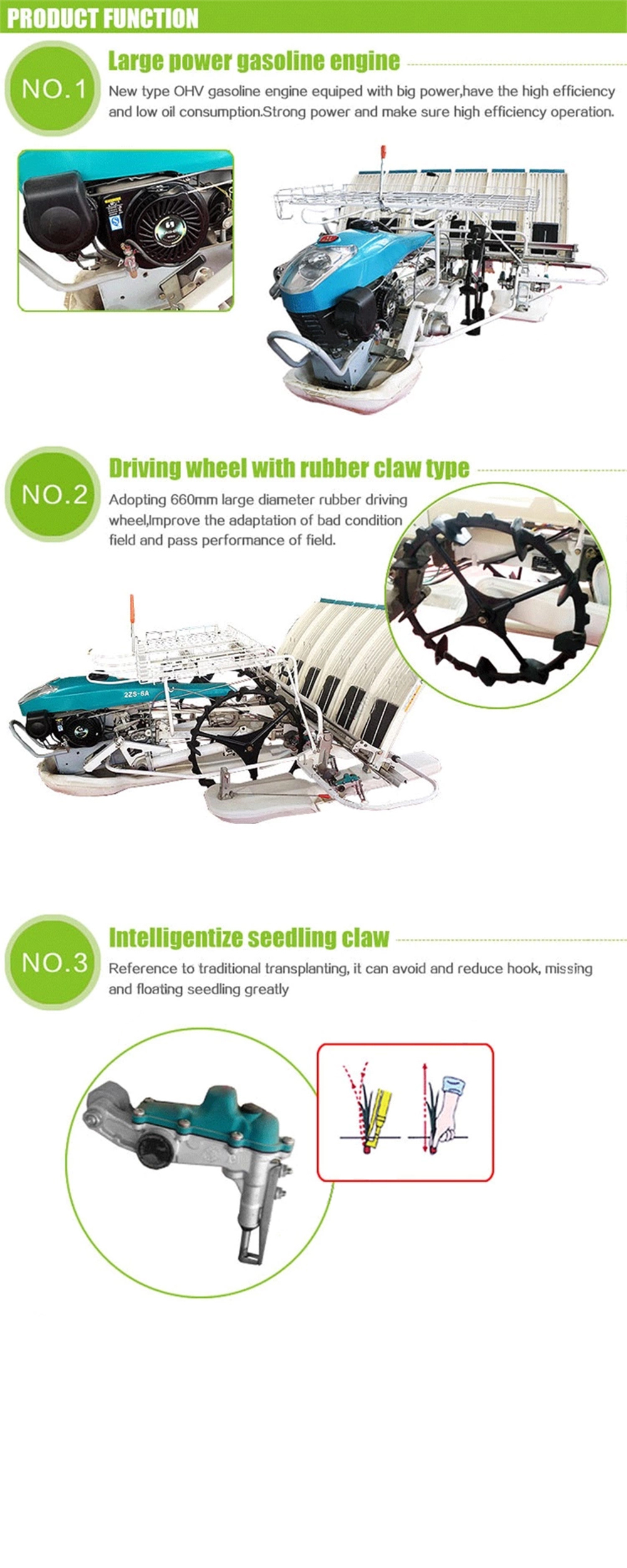 Walking Type Rice Seeding Machine Rice Transplanter (6 Rows)